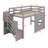 Space-Saving Designed Loft Bed With Storage Staircase And Window-310366133