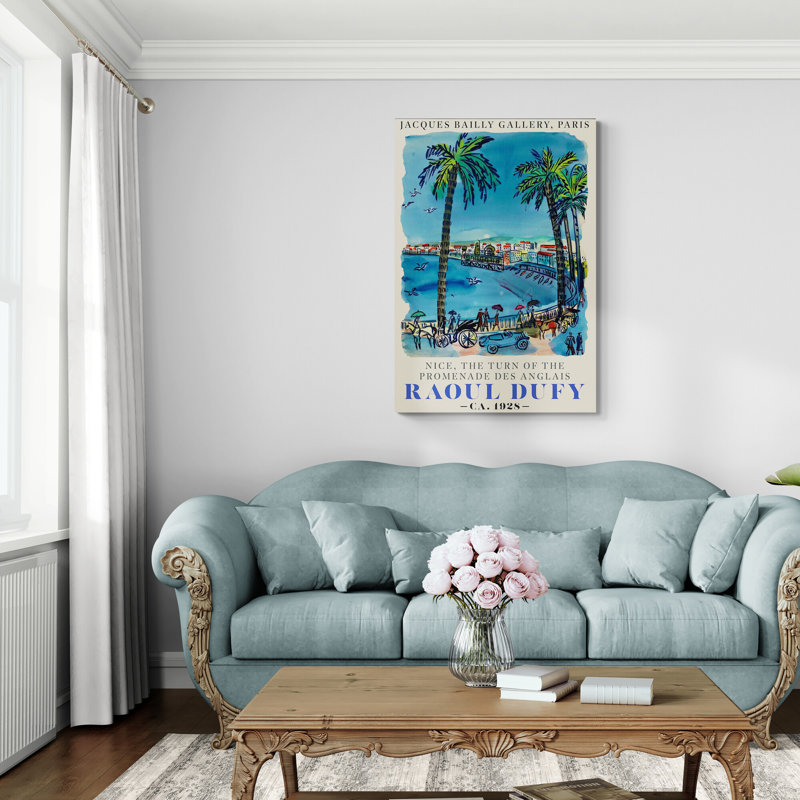 Nice Promenade by Raoul Dufy - Wrapped Canvas Art Prints, 117 cm H x 84 cm W