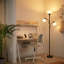 Lampe sur pied DEL noire à 3 voies avec 3 abat-jours réglables polyvalents Sky Dome-62954077