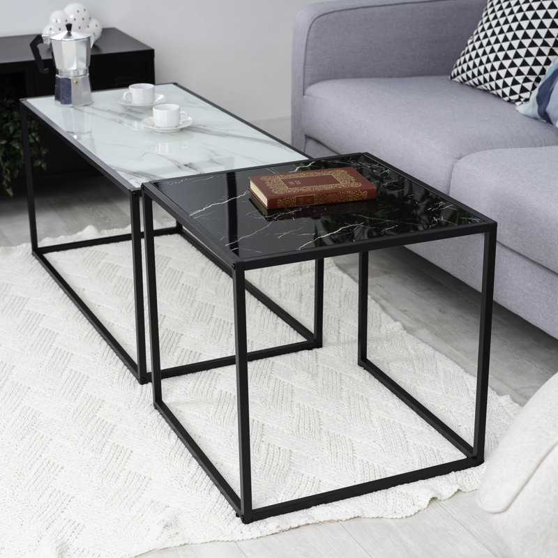Jermarius Frame Coffee Table, White