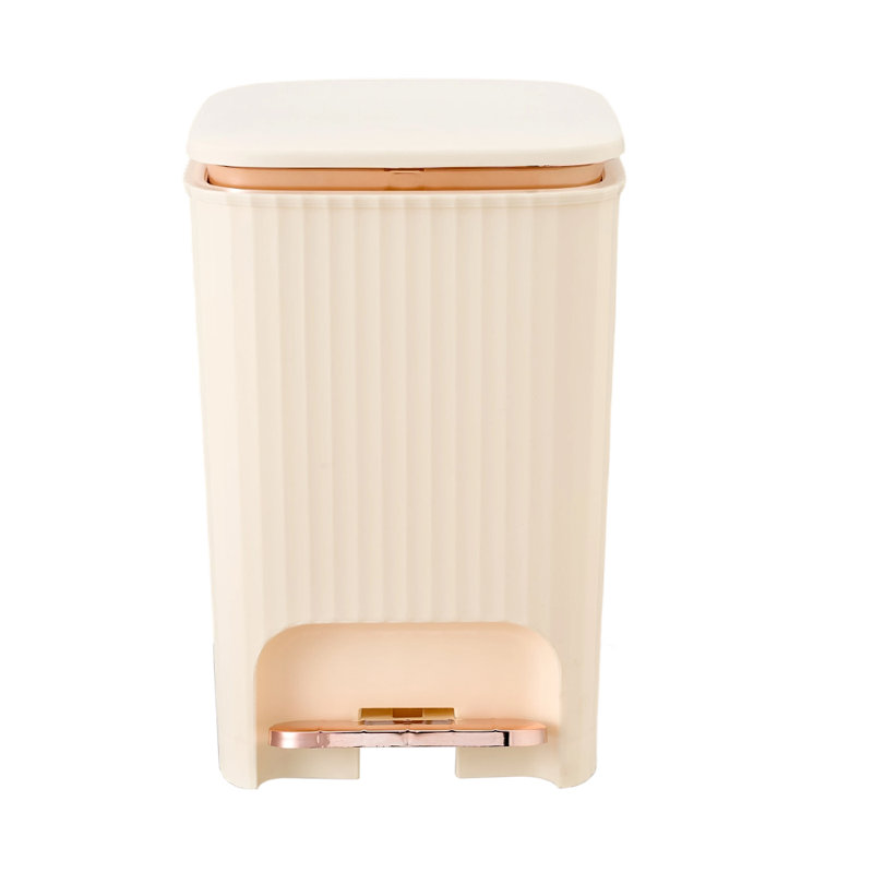 Plastic Step On Waste Bin, 28.8cm H x 23cm W x 22cm D