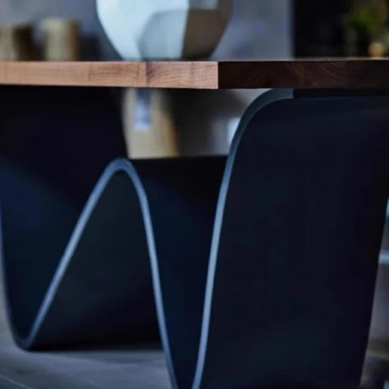 W-shaped base dining table