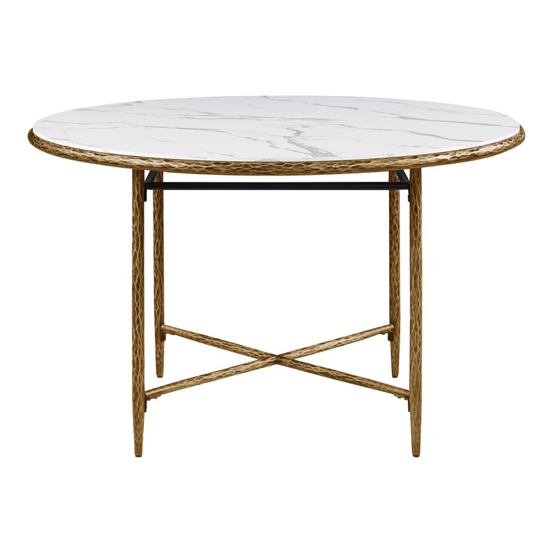 Table de salle à manger Lalia, Or mat