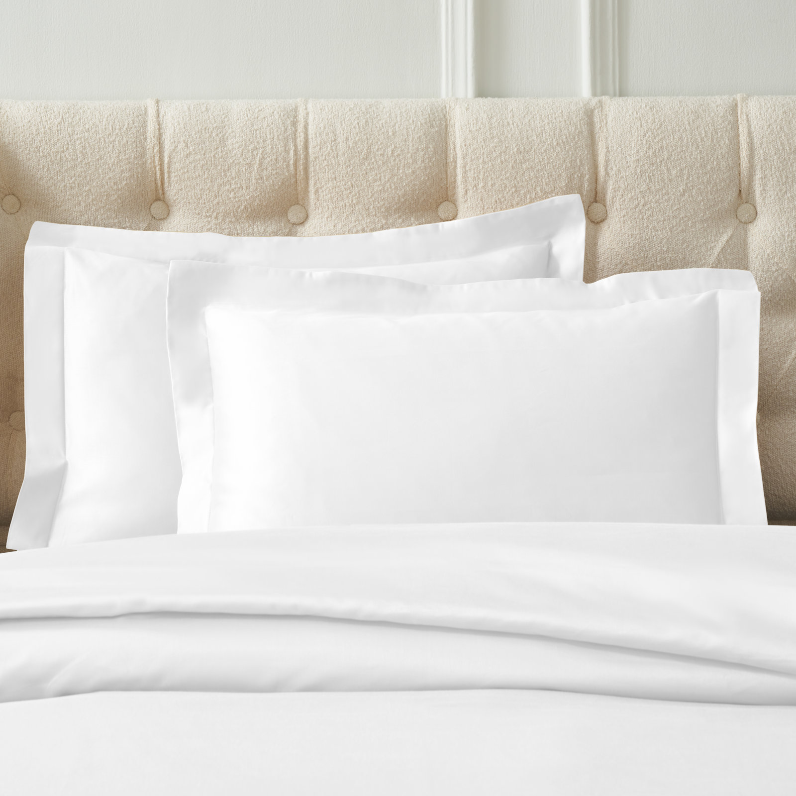 Mellark Cotton Sheets, Full/Queen Duvet Cover + 2 Standard Shams, White