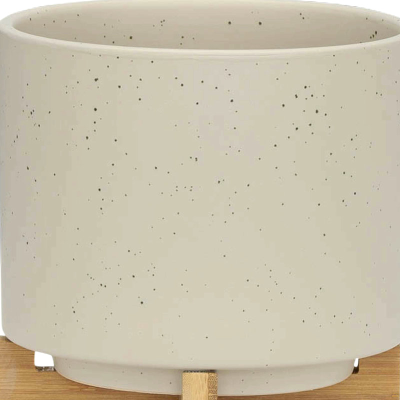 S/2 5/8" PLANTER W/ WOOD STAND