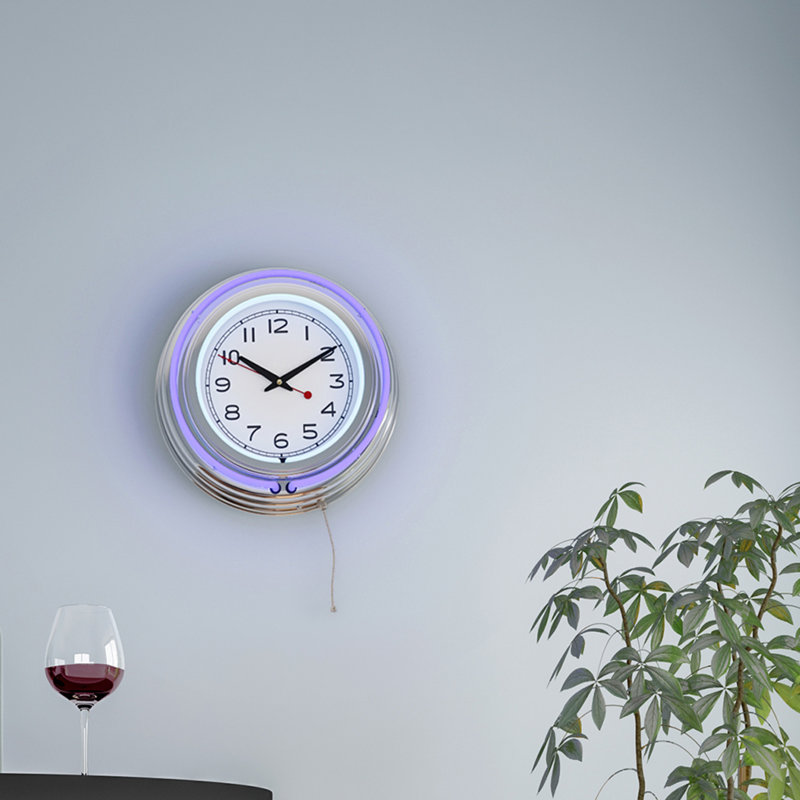 Horloge murale 14 po Atalee, Mauve