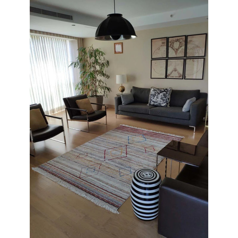 Tapis beige antidérapant en polyamide Firenze, Rectangle 5 pi 3 po x 16 pi 5 po