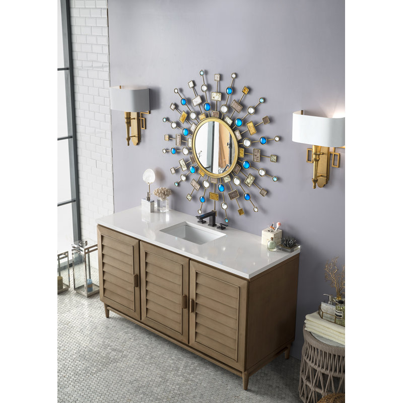 Portland 60'' W Single Vanity, White Zeus, Widespread