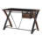 48" Glass-Top Desk with Sliding Storage Tray