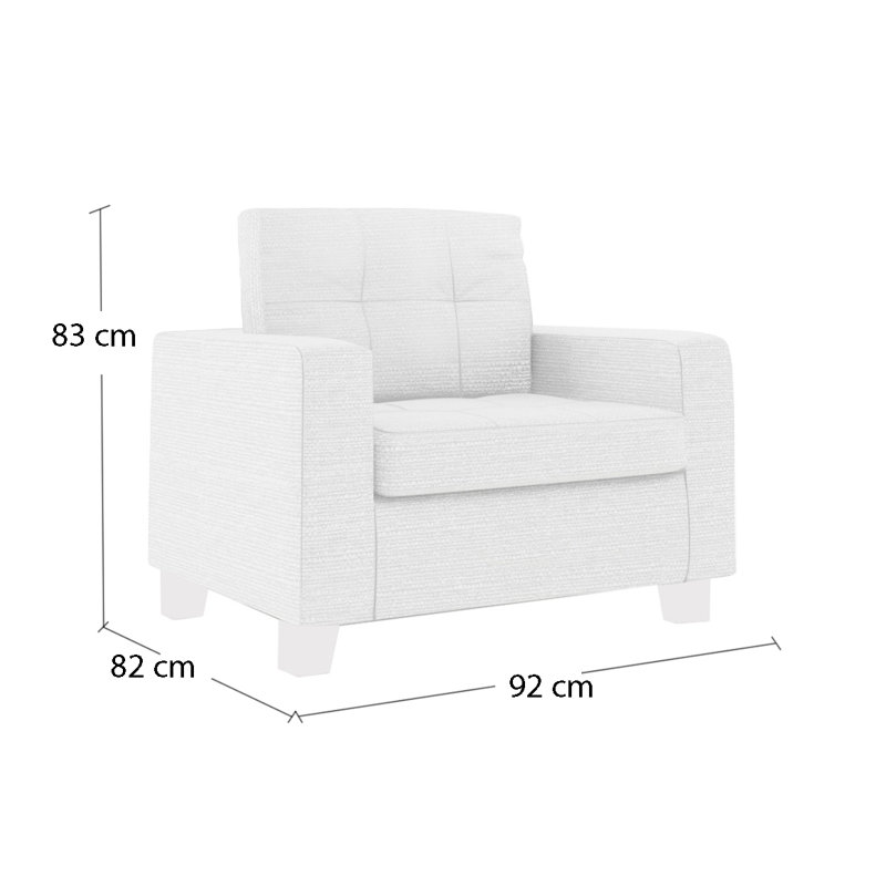 Northville Upholstered Armchair, Light Beige