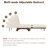 3-In-1 Collapsible Corduroy Sofa Chair Bed, Foldable And Adjustable Sleeper Sofa(Beige)-532409063