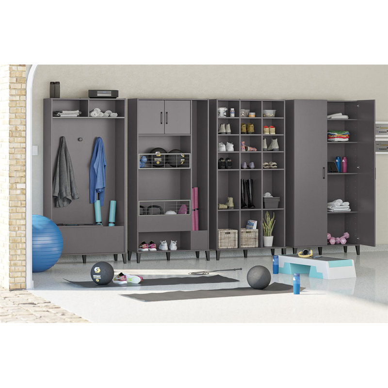 Armoire de rangement pour sports H 76,65 po x l 35,67 po x P 15,39 po Amaylee, gris