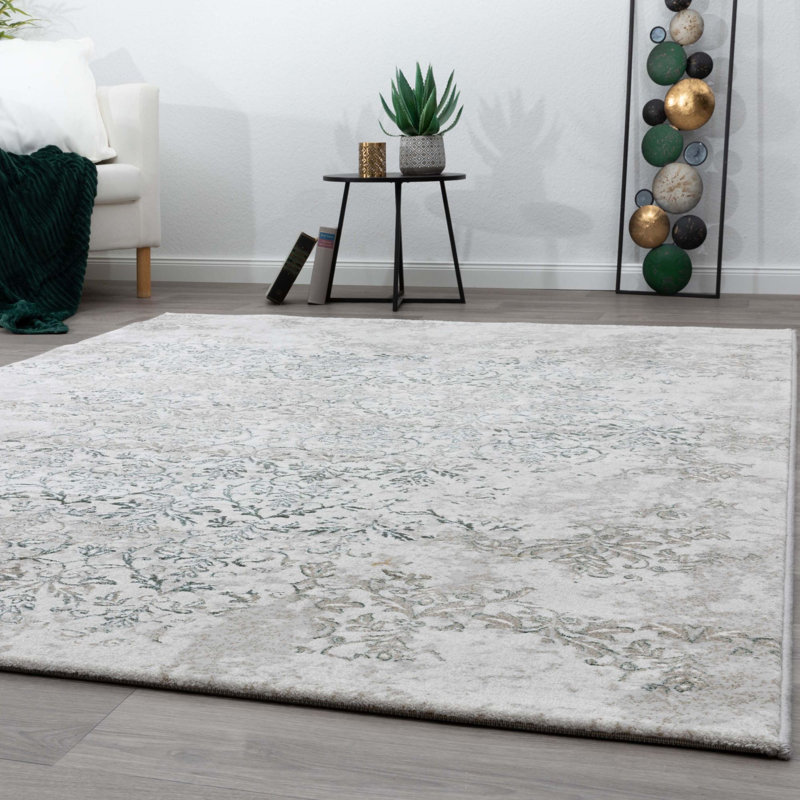 Aashini Rectangle Floral Area Rug, Rectangle 200 x 290cm