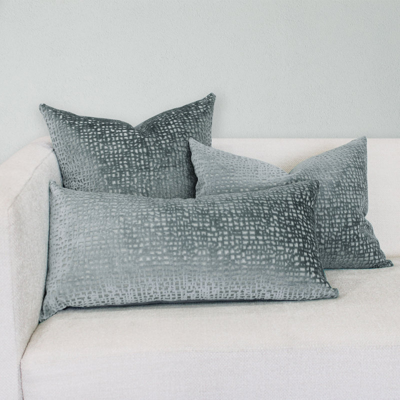 Monaly Rectangular Pillow Cover & Insert, Denim, 16" x 30"