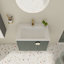 Meuble-lavabo avec lavabo, pour petite salle de bains, meuble-lavabo avec porte Ã  fermeture douce-936645264