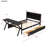 Platform Bed In Gaming Style With With Led Headboard, Led Desk, Charging Station  And 2 Drawers-1119758417