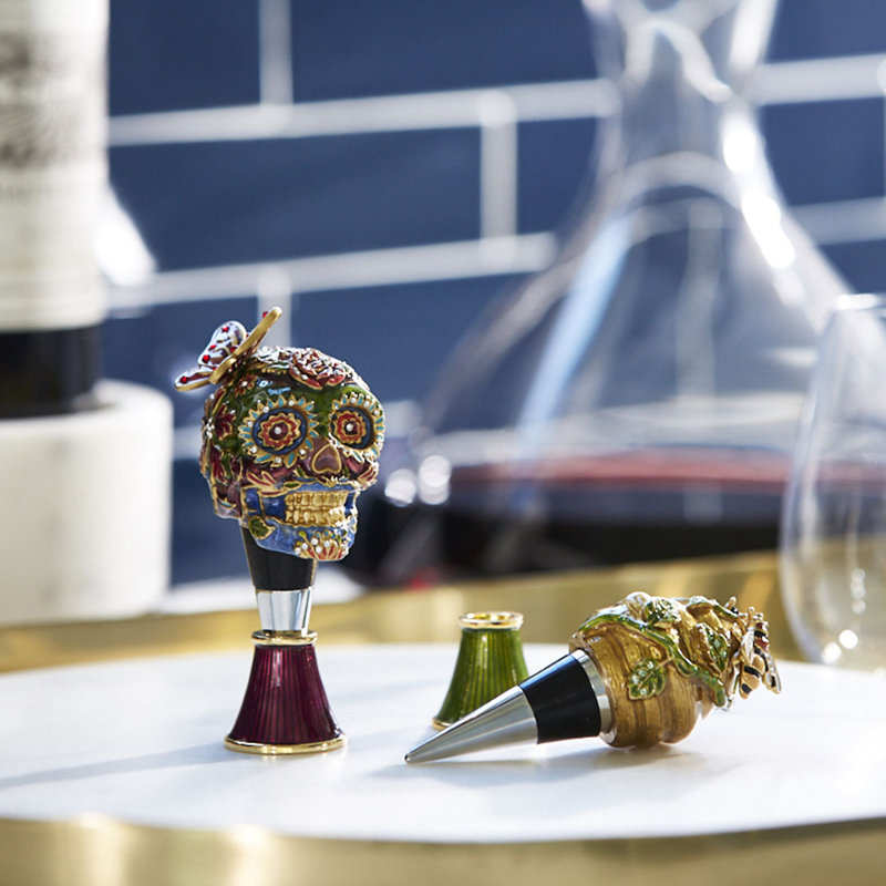 Calavera Wine Charm