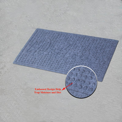 Bienvenue 36 po x 24 po tapis de porte extérieur antidérapant Summerfield