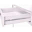Bureau d'ordinateur, bureau personnel, ordinateur portable, tiroirs de rangement, L 48 po, bureau, stratifié blanc, métal chromé, contemporain, moderne