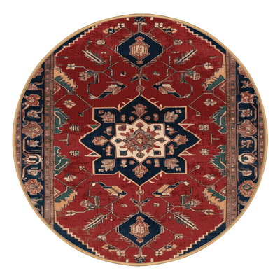 Machine Washable Persian Brown Area Rug