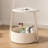 14.57"L Cream Sintered Stone Side Table