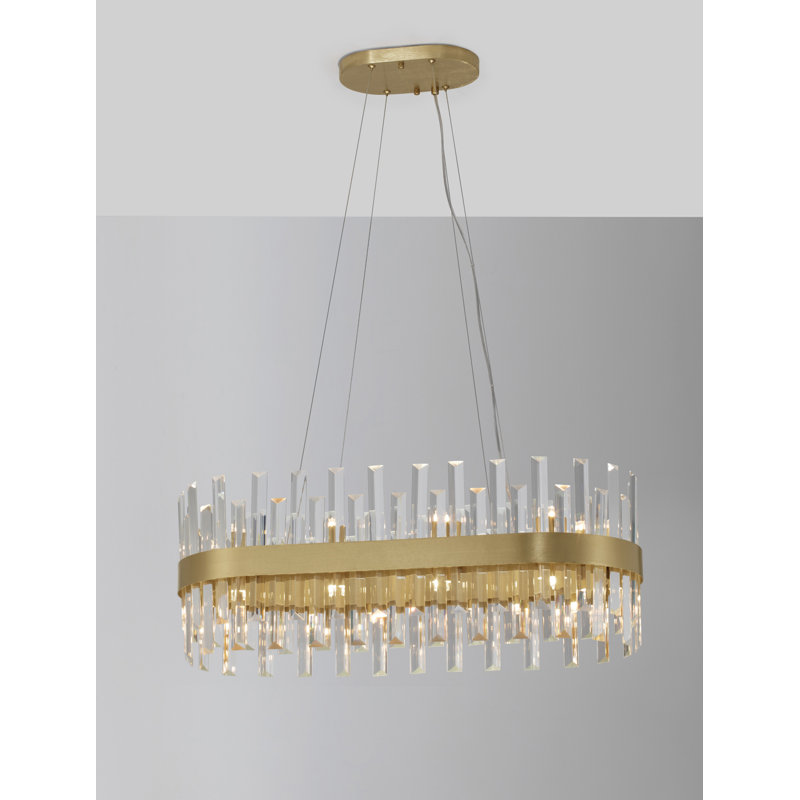 10 - Light Gold Crystal Pendant