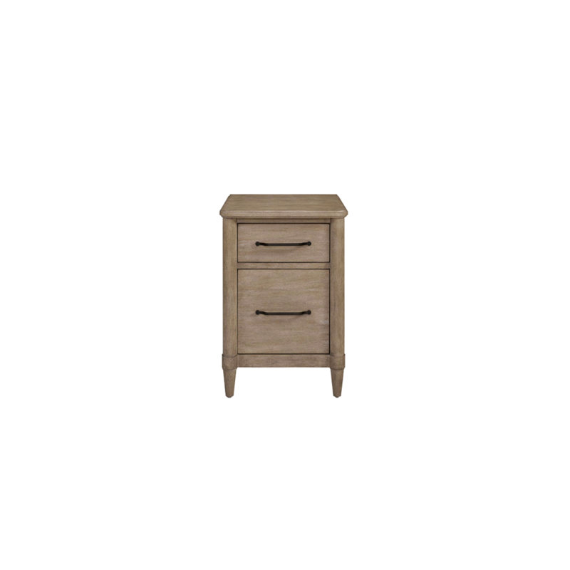 Classeur 2 tiroirs pour bureau personnel, Brun