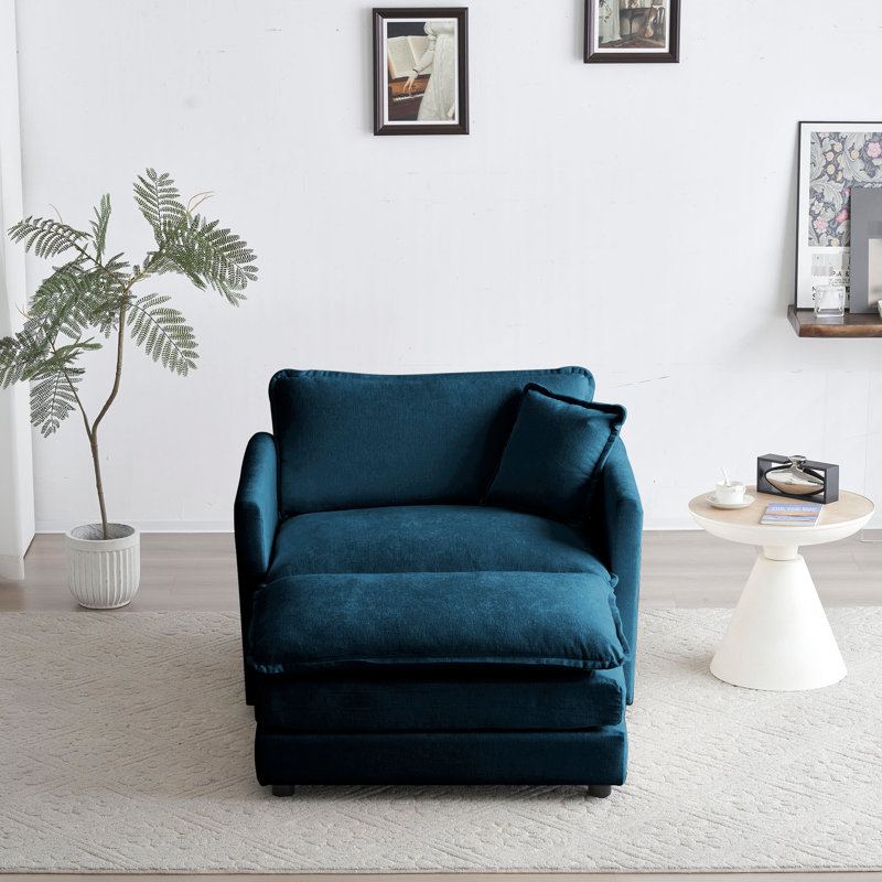 Fauteuil rembourré en éponge rembourré de tissu d'ameublement Chenille
