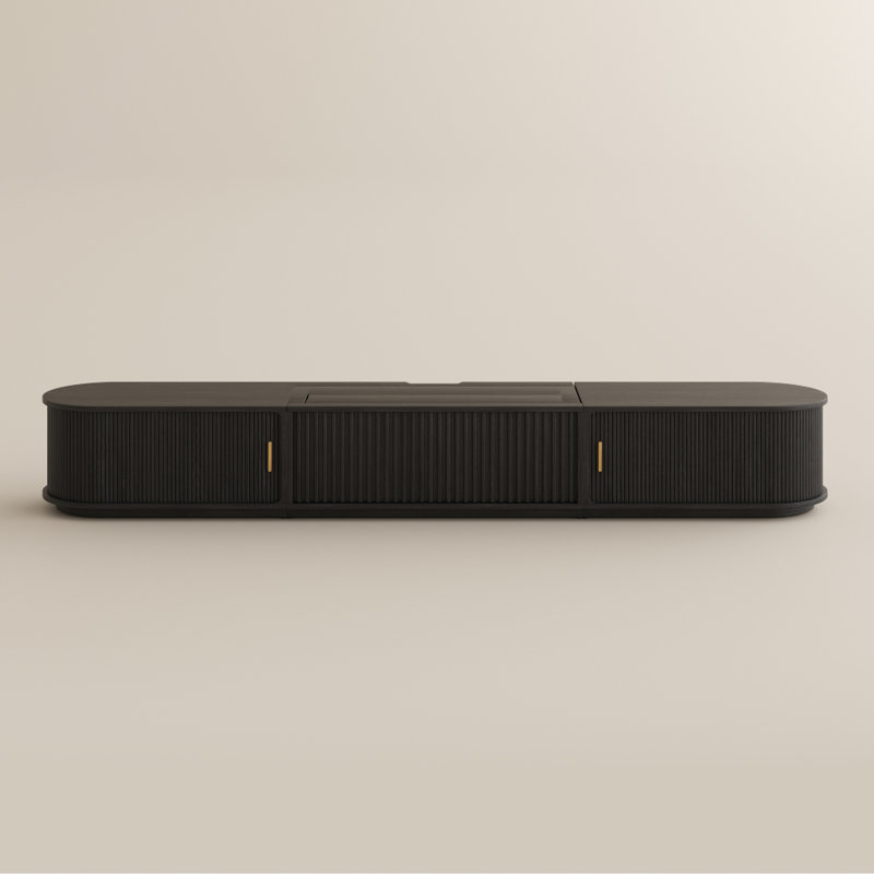 Armoire pour projecteur 118 "Smart UST 118" noire PT8138 - Grand support avec rangement caché et gestion des câbles, Noir