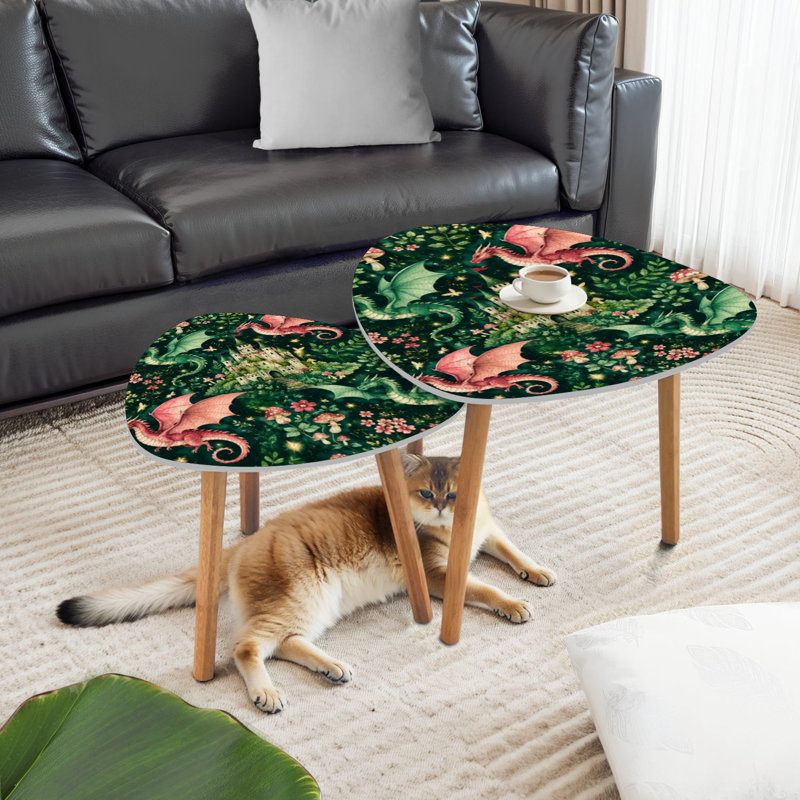 Ensemble de 2 tables basses gigognes Triangle