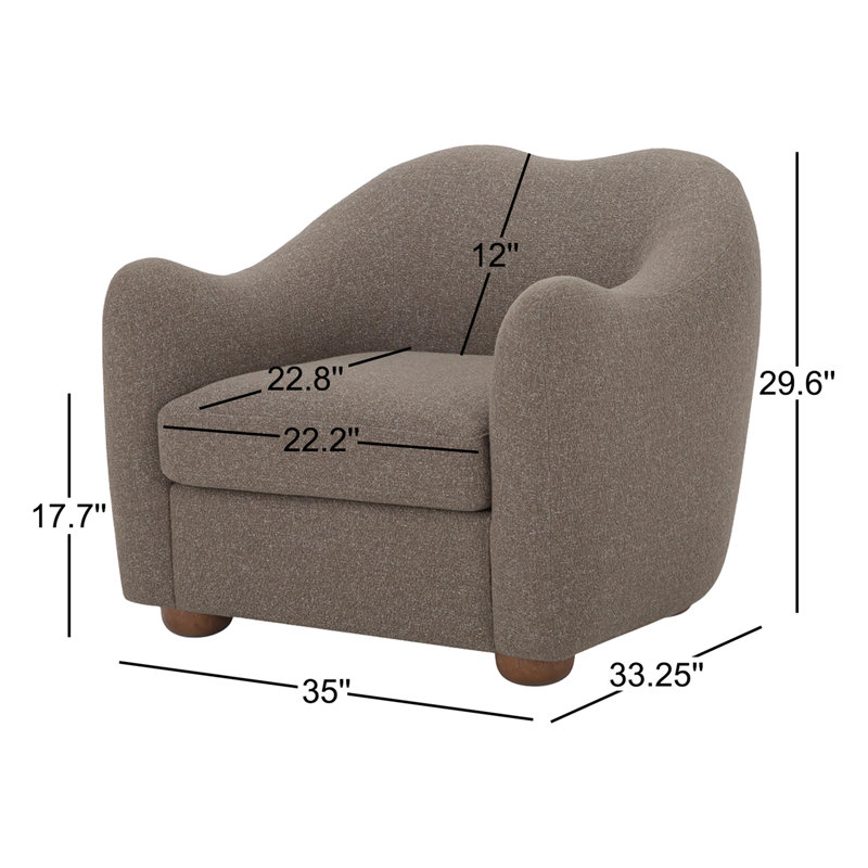 Bria Armchair, Espresso Performance Fabric