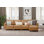 Canapés modulaires modulaires en similicuir pour le salon, canapé modulaire convertible en L modulaire à 5 places avec rangement et repose-pieds, largeur 118 pouces