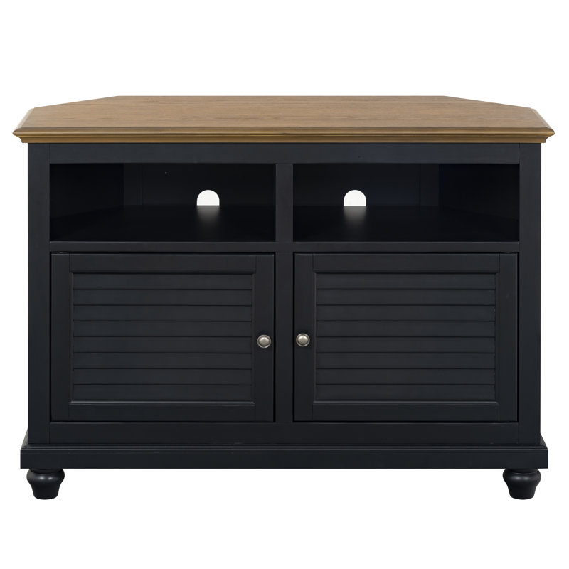 Meuble télé de coin 50 po Willoe, Noir, H 32,5 po x L 50 po x l 18 po