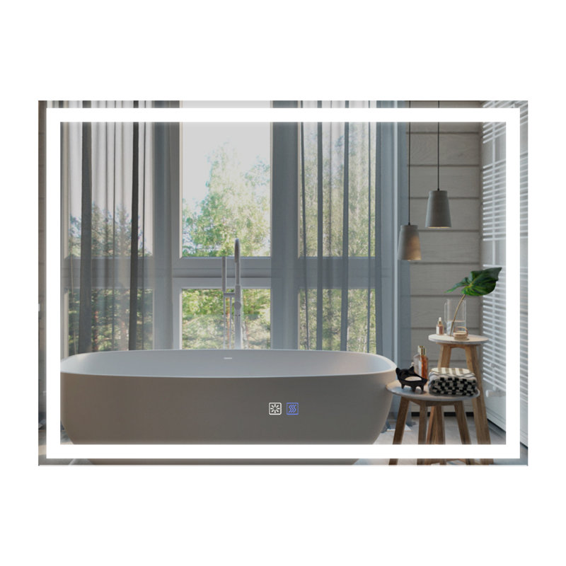 Kolston Metal Rectangle Wall Mirror, 36" x 48"