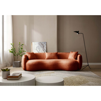 Yazgur Boneless 93.6" Curved Modern Upholstered Sofa