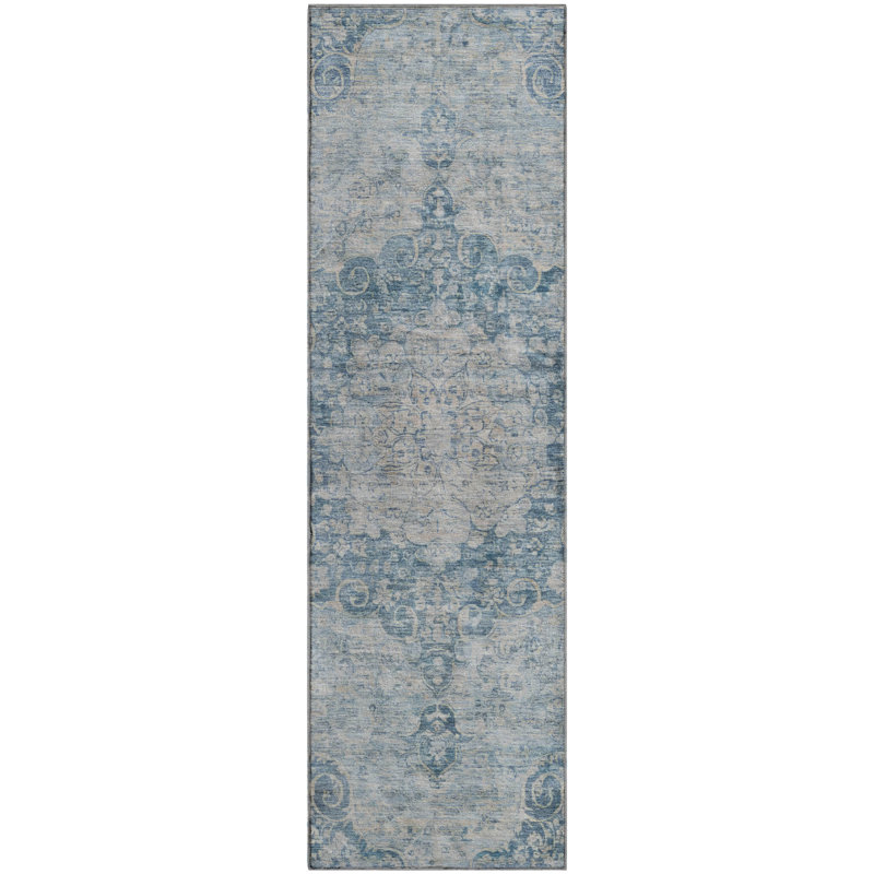 Premium Machine Washable Larock AMF1238 Global Rug, Runner 2'3" x 7'6"