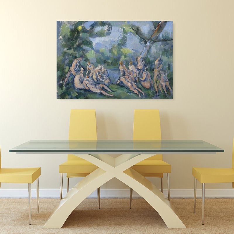 Les Baigneuses, 1899-1904, estampe d'art mural abstrait contemporain, H 32 po x l 48 po