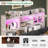Ivy Bronx Farmhouse King Bed with LED Bookcase Headboard, 4 Storage Drawers & Charging Station, Rustic White-464654218-464654219