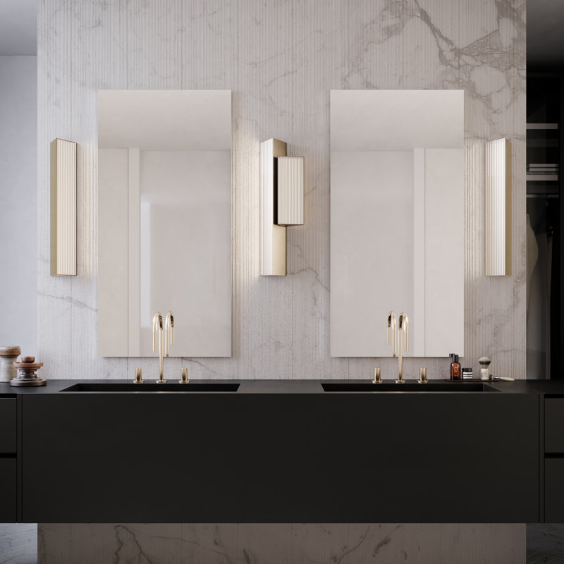 Stick Ap Medium L.60, Satin Golden Nickel, 23.6" H x 4.7" W x 4.7" D
