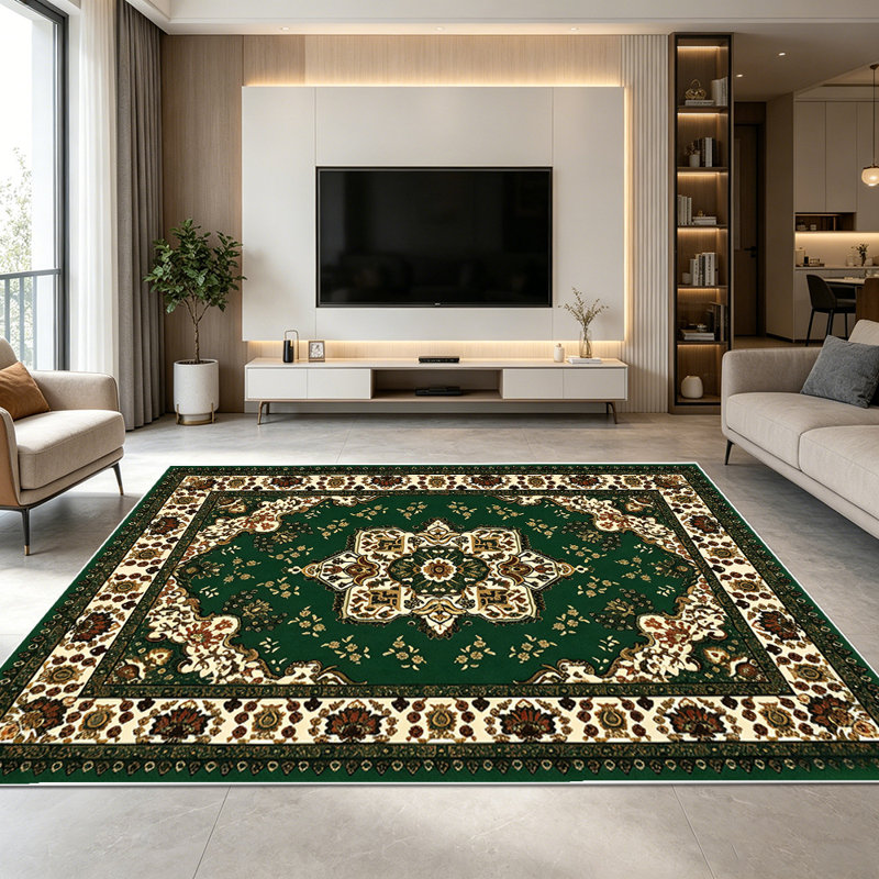 1PC Boho Tropical Geo Leaf Art area rugs for Living Room, Soft and Comfortable, Suitable for all seasons, easy-to-maintain, machine washable Indoor floor mat, Under Table Farmhouse suitable for dining, bedroom, kitchen, patio, entryway Home Decor,
