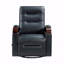 Meuble de salon pivotant 1 pièce avec accoudoirs recouverts de similicuir recouvert de similicuir, bleu marine