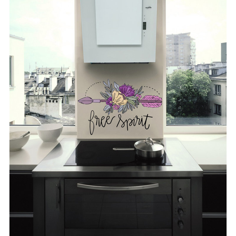 Décalcomanie murale Boho Arrow Spirit Flowers, H 22 po x l 33 po