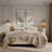 King 3 Piece Cotton Quilt Set Linen