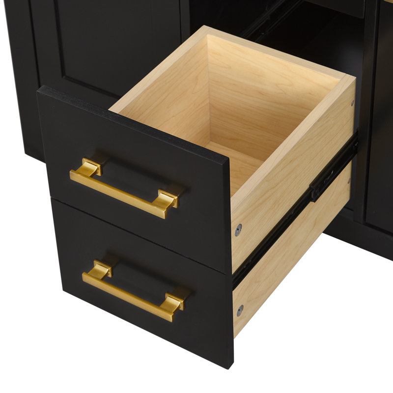 36" Single Bathroom Vanity Set, Black
