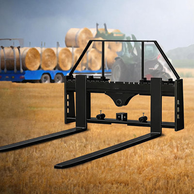 Quick-Attach Pallet Forks for Skid Steer, 48" Blades & 4000 lb Load Rating