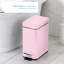Ensemble de 3 poubelles minces 1,3 gallon en acier inoxydable avec pédale et couvercle à fermeture lente Home Zone Living
