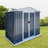 Outdoor Storage Sheds 6Ftx4ft Apex Roof Grey With Base Frame-123375591-123375598