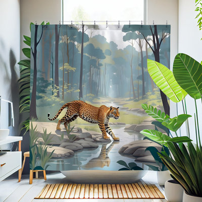Adom Leopard Shower Curtain