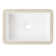 18" Destin White Porcelain Rectangular Undermount Bathroom Sink with Overflow