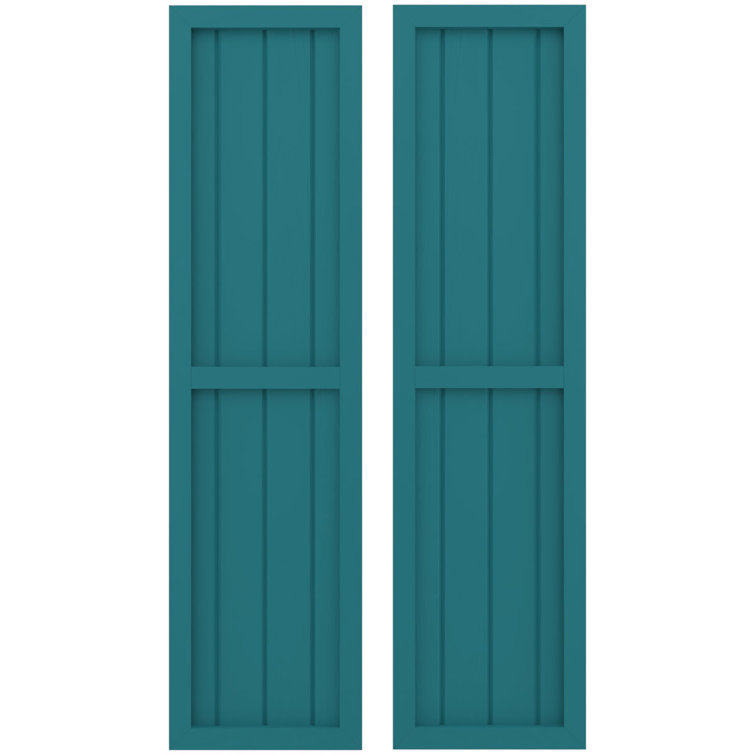 Americraft Two Equal Panel Framed Board-n-Batten Shutters (Per Pair)